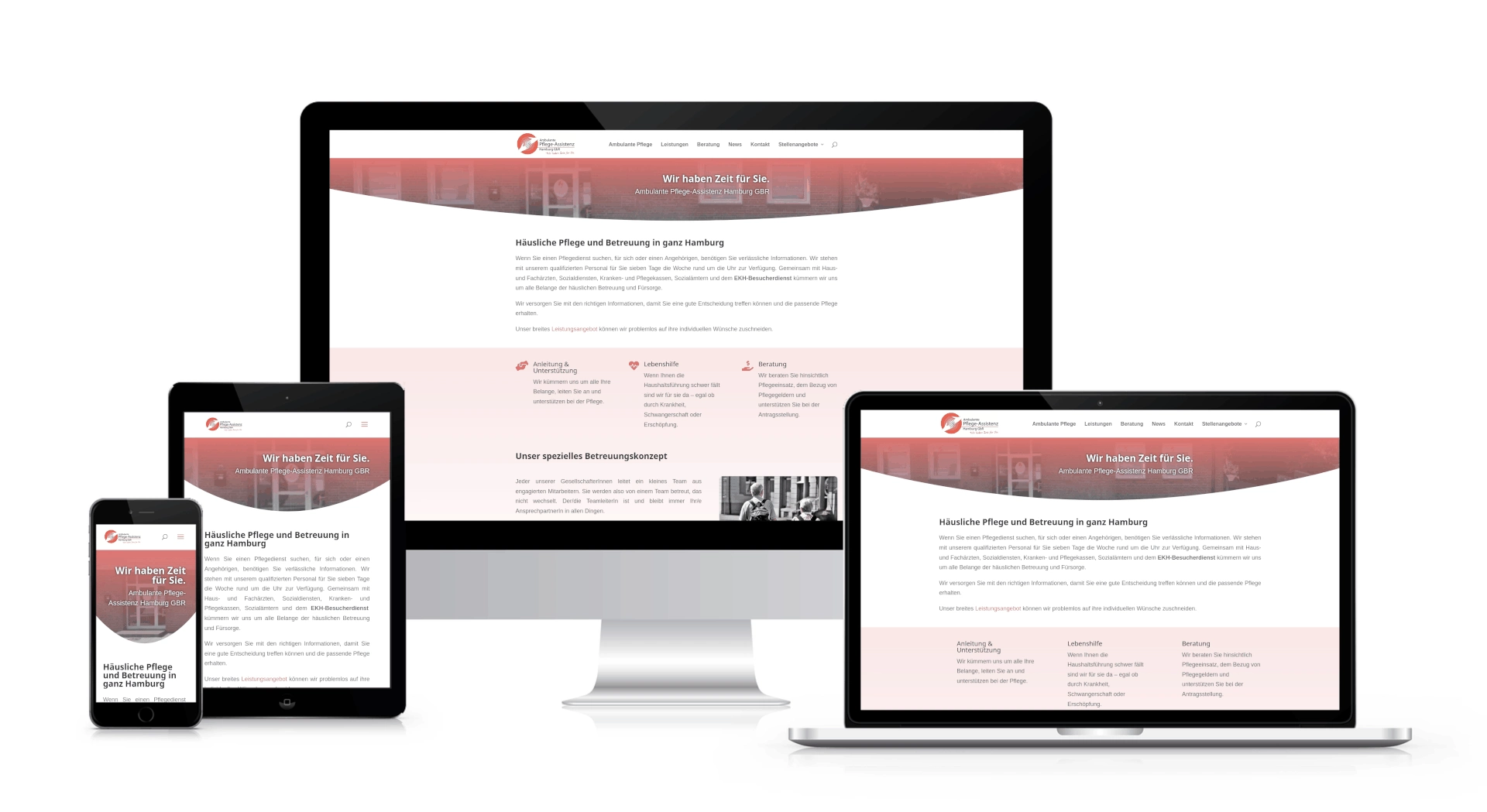 Ambulante Pflege-Assistenz Hamburg GbR – Website von SottMedia Hamburg