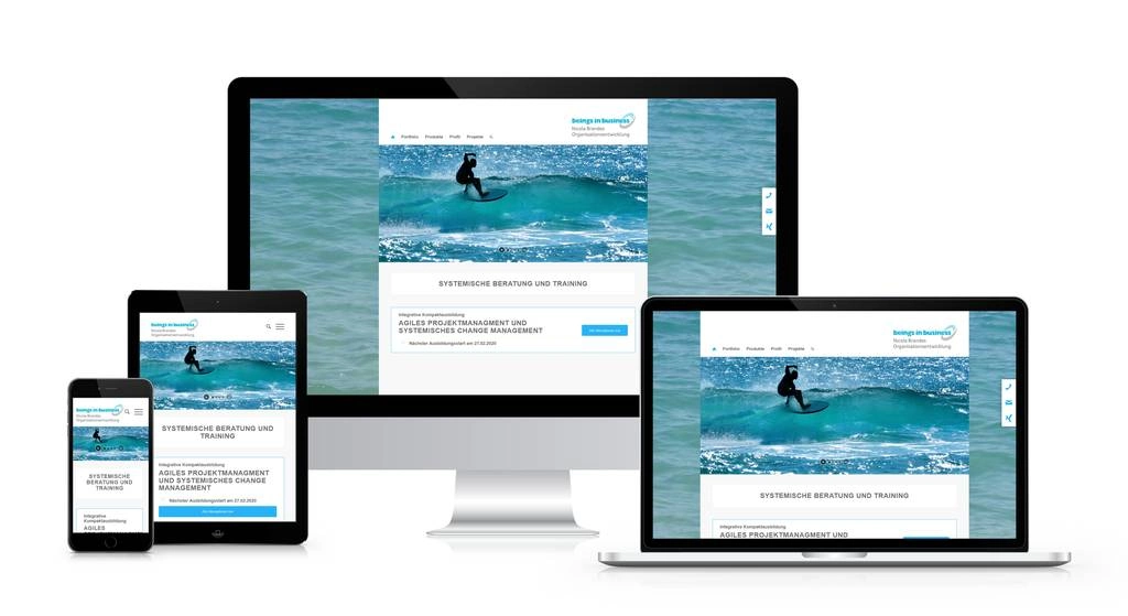 beings in business – Personalmanagement & Organisationsentwicklung – Website von SottMedia Hamburg