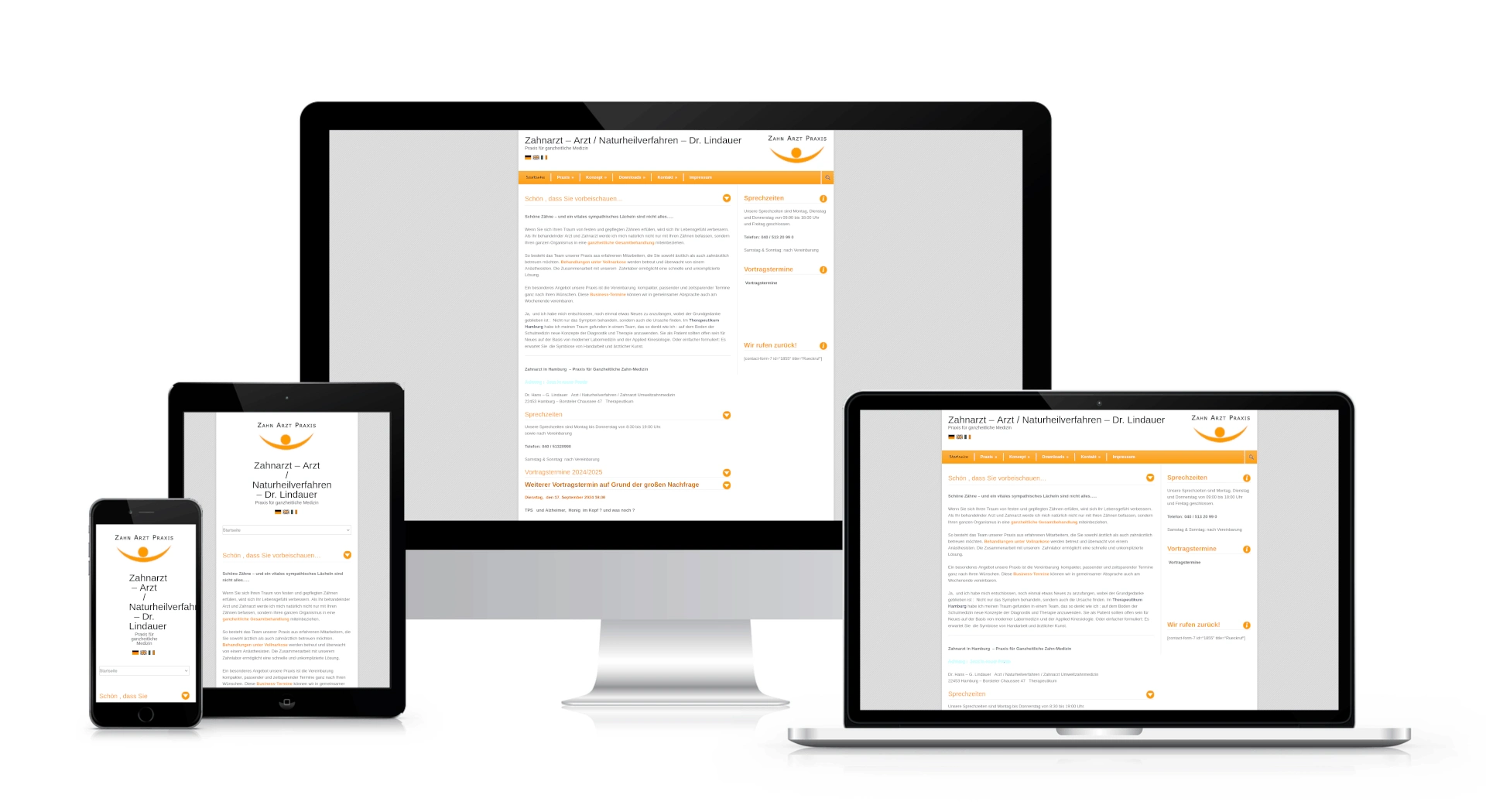 Dr. Lindauer – Praxis für ganzheitliche Zahnmedizin – Website von SottMedia Hamburg