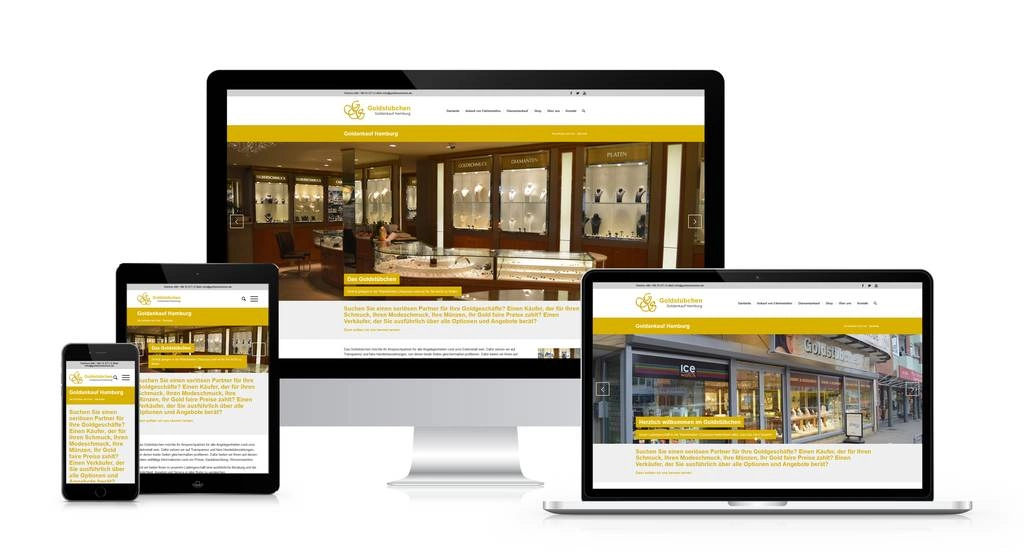 Goldstübchen Hamburg – Goldankauf & Edelmetallhandel – Website von SottMedia Hamburg