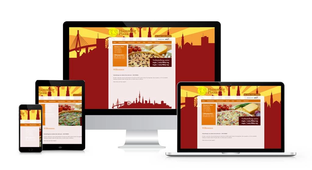 Hamm'er Pizza – Lieferservice Hamburg – Website von SottMedia Hamburg