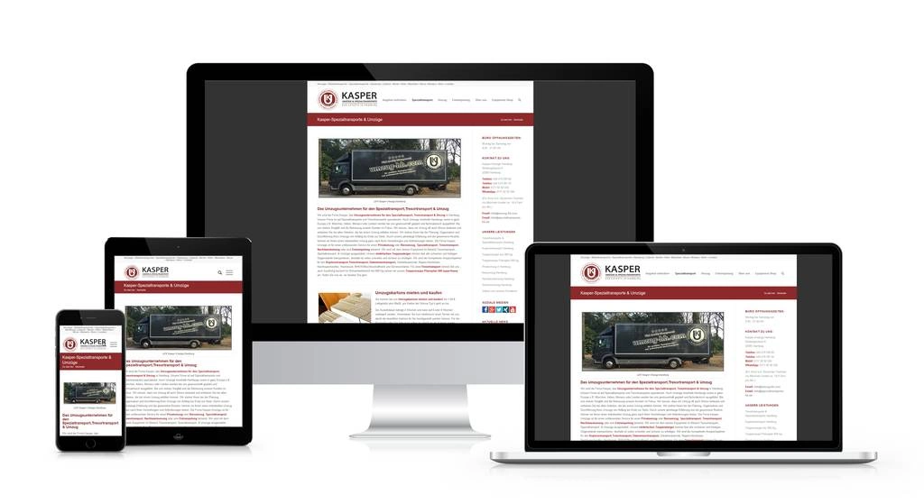 Kasper Spezialtransporte Hamburg – Website von SottMedia Hamburg