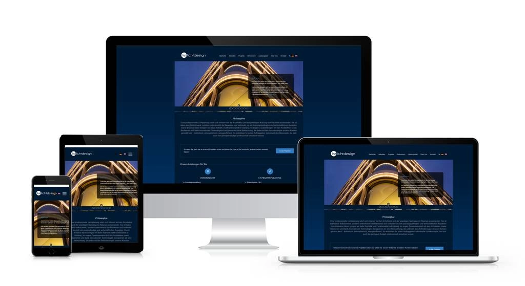 list lichtdesign GbR – Professionelle Lichtplanung – Website von SottMedia Hamburg