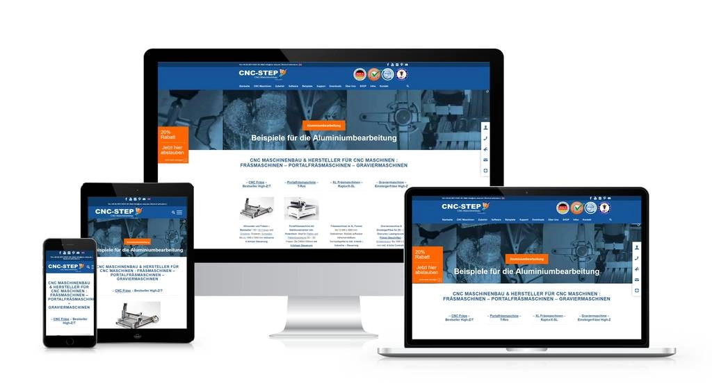 CNC-STEP e.K. – CNC Router & Fräsmaschinen – Website von SottMedia Hamburg
