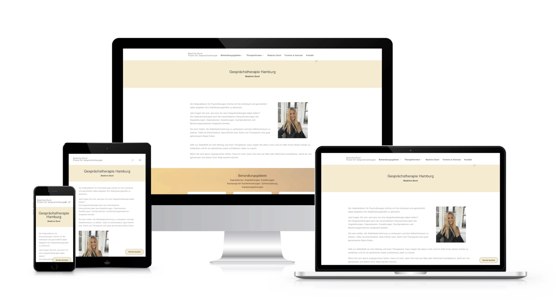Heilpraktiker für Psychotherapie – Beatrice Duvé – Website von SottMedia Hamburg