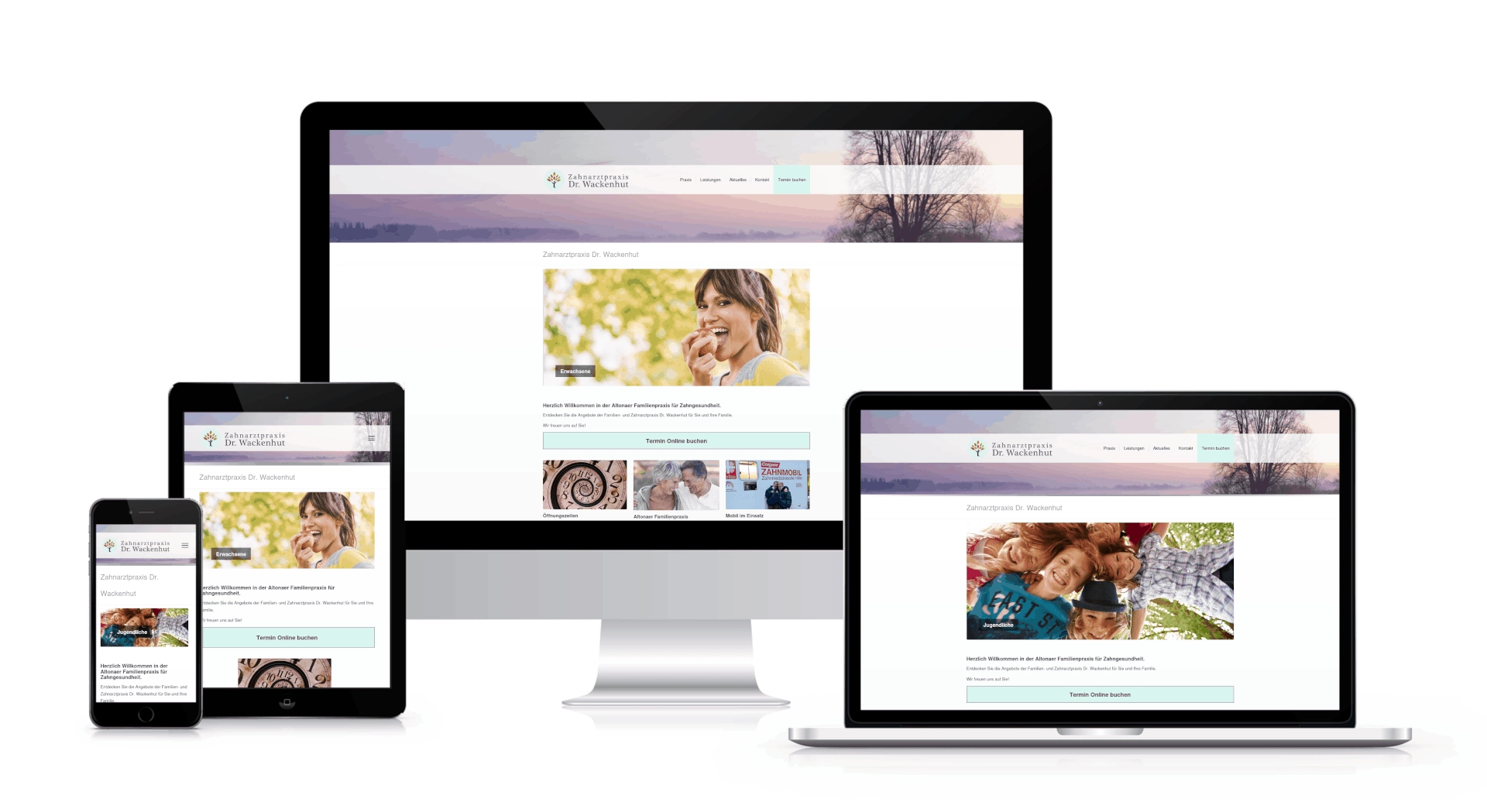 Zahnarztpraxis Dr. Wackenhut – Altonaer Familienpraxis – Website von SottMedia Hamburg