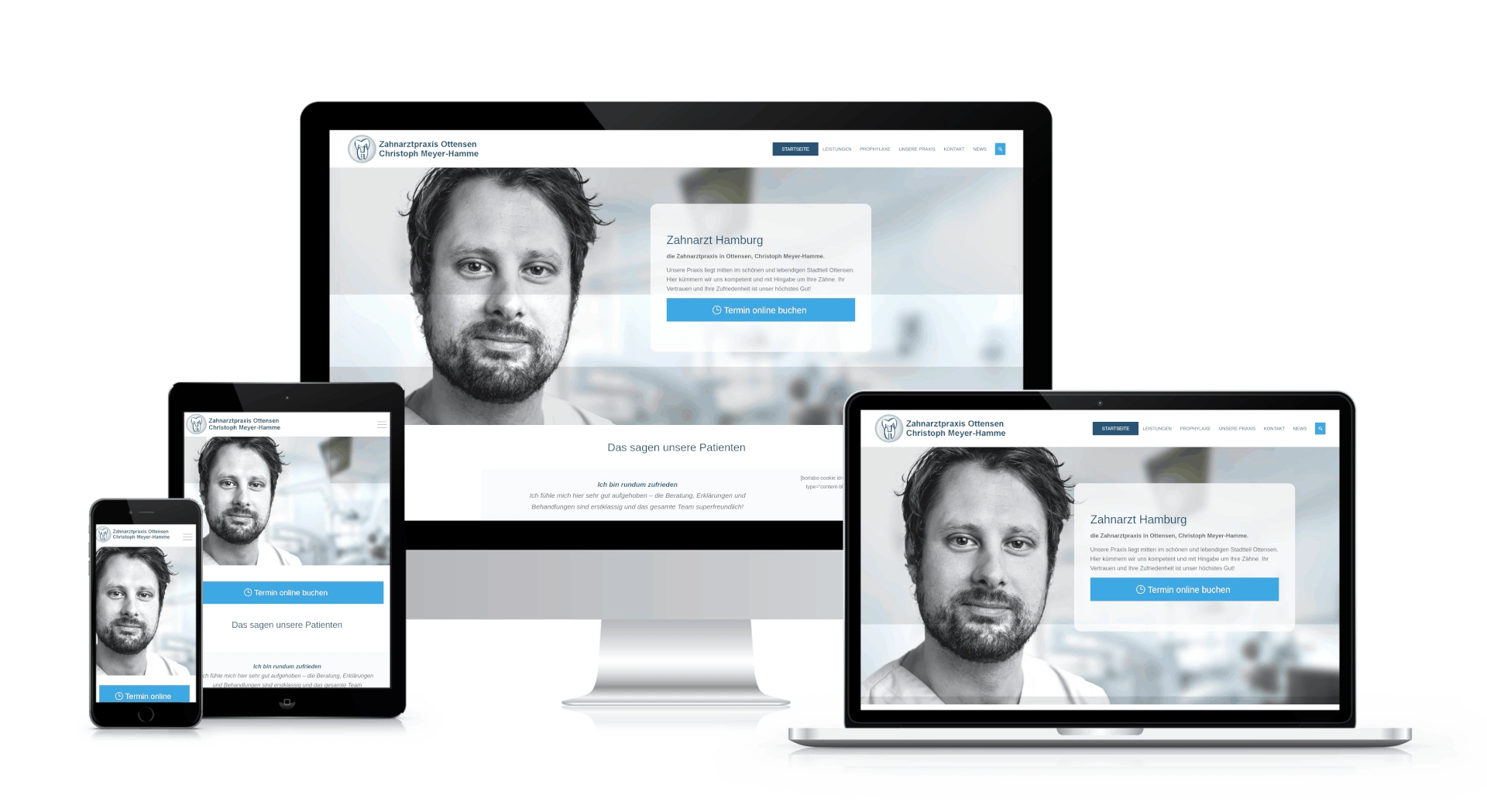 Zahnarztpraxis Ottensen – Christoph Meyer-Hamme – Website von SottMedia Hamburg